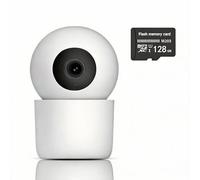 Jinvocloud - Telecamera di sicurezza domestica 2K 3MP, webcam WiFi wireless a 360 gradi per bambino/anziano/tata con visione notturna e app per telefono, audio 2