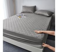 JinweiS 1 federa impermeabile imbottita a ultrasuoni per iniziare la notte dei tuoi sogni con questa comoda federa traspirante 48 x 74 cm (grigio