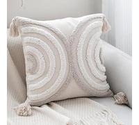 JinweiS 1 federa in cotone bohémien trapuntato, semplice e non semplice, federa in cotone, lascia dormire di più a proprio agio 45 x 45 cm (stile A