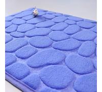 JinweiS 1 set di tre pezzi per WC in stile europeo, set da tre pezzi, tappetini igienici per pulire e riutilizzare, tappetino da bagno assorbente per doccia (blu) D