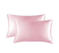 JinweiS 2 federe antistatiche setose naturali per capelli e pelle, morbide e traspiranti, 50,8 x 63,5 cm (rosa chiaro)