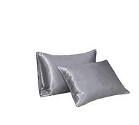 JinweiS 2 federe antistatiche setose naturali per capelli e pelle, morbide e traspiranti, 50,8 x 63,5 cm (grigio)