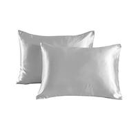 JinweiS 2 federe antistatiche setose naturali per capelli e pelle, morbide e traspiranti, 50,8 x 63,5 cm (grigio chiaro)