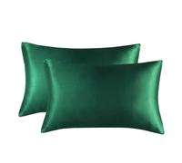 JinweiS 2 federe antistatiche setose naturali per capelli e pelle, morbide e traspiranti, 50,8 x 63,5 cm (verde scuro)