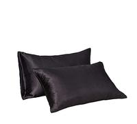 JinweiS 2 federe antistatiche setose naturali per capelli e pelle, morbide e traspiranti, 50,8 x 63,5 cm, colore nero