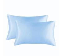 JinweiS 2 federe antistatiche setose naturali per capelli e pelle, morbide e traspiranti, 50,8 x 63,5 cm (blu) 022