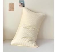 JinweiS 3 federe imbottite in cotone tinta unita semplice e non semplice, per dormire di più a proprio agio, 48 x 74 cm (giallo