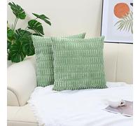 JinweiS 3 federe semplici in tinta unita con grani di grano, classiche e senza tempo, una semplice federa in tinta unita che si abbina a qualsiasi letto, 30 x 50 cm (verde erba