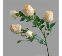 JinweiS 3pcs 5head rose fiori artificiali, fiori artificiali, fiori artificiali, decorazione di nozze, champagne