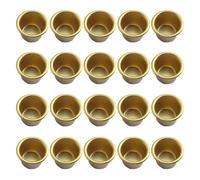 JINWPXSR 20 Pezzi di Inserti for Candele in Metallo Semplice for Candele coniche in Tazza Dorata