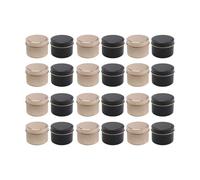 JINWPXSR Confezione da 24 barattoli di Latta for Candele con Coperchio, 4 Once, barattoli di Metallo for Realizzare Candele,