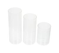 JINWPXSR Portacandele in Vetro Trasparente con Tazza cilindrica, 3 Pezzi(270 400 500ml)