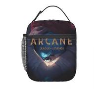 Jinx Arcane VI Anime Sacco Pranzo Isolante Contenitore Termico Riutilizzabile Scatole Pranzo per il Lavoro
