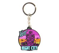 JINX Cyberpunk 2077 Night City Keychain - Portachiavi per Chiavi - Multicolore - Unisex Adulti