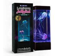 JINX LUMINOUS JELLYFISH Grande lampada sensoriale d'atmosfera di alta qualità - Luce d'atmosfera a LED per acquario da 35,6 cm con meduse galleggianti realistiche - Lampada lavica alimentata tramite