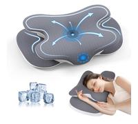 JINXIA Cuscino in Memory Foam, Cuscino per il Collo, Cuscino Ergonomico Ortopedico per il Supporto del Collo per Chi Dorme sul Fianco, Sulla Schiena e Sullo Stomaco