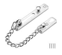 JINXM Chiavistello a Catena per Porte Serratura di Sicurezza in Acciaio Inossidabile Catena di Sicurezza Serratura antifurto Chiusura a Scatto per Porte e Sicurezza Domestica(Argento)
