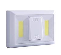 Jinxuny Lampada da Parete Senza Fili a LED COB a Pile, Mini Interruttore a Muro Senza Fili Magnetico con Mini-plafoniera LED COB con Luce Notturna