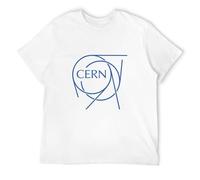 JINYIHOUSE CERN European Nuclear Institute Symbol Logo Casual T-Shirt Men White XL