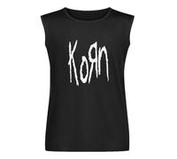 JINYIHOUSE Korn T-Shirt for Men Tee Sleeveless Vest Tank Top Black XL