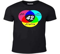 JINYIHOUSE Mens Answer Is 42 T Shirt Inspired By Hitchhikers Guide To The Galaxy Sci Fi Black M