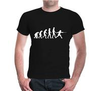 JINYIHOUSE T Shirt The Evolution of Fencing Men Black S
