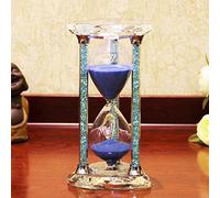 JINYISI Clessidra, temporizzatore di vetro di sabbia a forma di cuore, temporizzatore di sabbia di cristallo di 30/60 minuti, con sabbia blu, buono per desktop, ufficio, scrivania, tavolino, libreria