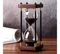 JINYISI Clessidra, timer a clessidra, clessidra da 60 minuti, clessidra in legno nero, per casa, sala da pranzo, ufficio Decor