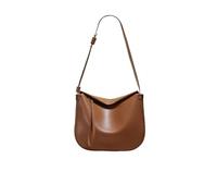 JINYOE Borsa a tracolla in vera pelle di vacchetta, nuova arrivata, grande capacità, da donna, for pendolari, con tracolla larga, da viaggio(Deep Brown)