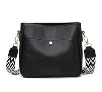 JINYOE Borse a secchiello di lusso in vera pelle da donna, borse a tracolla firmate, borse a mano in pelle for donna, tote bag(Black)