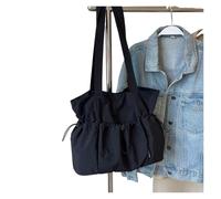 JINYOE Commuter Large Capaci Tote Bag Women's College Student Class Single oulder(Black)