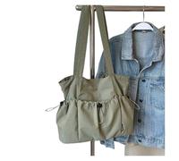 JINYOE Commuter Large Capaci Tote Bag Women's College Student Class Single oulder(Green)