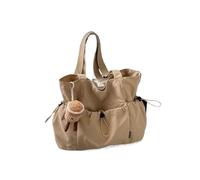 JINYOE Commuter Large Capaci Tote Bag Women's College Student Class Single oulder(Off-white with pendant)