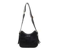 JINYOE Retro Wide-Strap Women's Shoulder Bag Luxurious Versatile Crossbody Bag PU Fabric Shoulder Bag(Black)