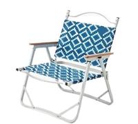 JINYOE Sedia da campeggio for il tempo libero, sedia pieghevole in lega di alluminio, sedia da regista leggera, sgabello da pesca, sedie da spiaggia(Blue L)