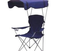 JINYOE Sedia da regista portatile for dormitorio da esterno con tenda da sole, sedia da spiaggia, sedia da campeggio pieghevole(Deep Blue)