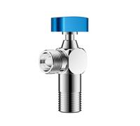 JINYOMFLY Valvola a Triangolo, Valvola ad Angolo G1/2 Universale, Ottone Valvola ad Angolo del Rubinetto, Valvola Angolare per Bagno e Cucina, Cromo (per Acqua Fredda)
