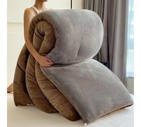 JINYOU Piumino con pile color latte, collezione di biancheria da letto invernale spessa e soffice che include un caldo piumone for l'autunno e l'inverno(D,150 * 200cm 2.5kg)