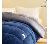 JINYOU Set di piumoni deluxe in lana d'agnello, spessa coperta in sherpa con trapunta, soffice e calda trapunta, biancheria da letto perfetta for un sonno invernale accogliente(D,220cmx240cm 5kg)