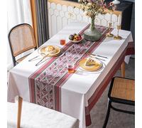 JINYOU Tovaglia con stampa etnica, copritavolo rettangolare impermeabile e resistente all'olio for cucina, sala da pranzo e arredamento for la casa(B,90 * 150cm)
