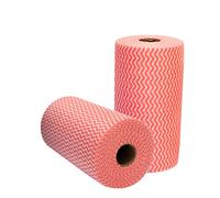 JINYUDOME Handi - Salviette riutilizzabili usa e getta per la pulizia della cucina, strofinacci per piatti e piatti asciutti, blu, lavabili in rotoli da cucina, confezione da 200, colore: rosso