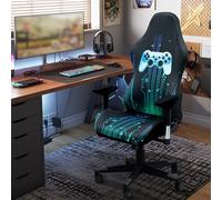 JinZao Copri Sedia Gaming Elasticizzata Antiscivolo, Coprisedia Gaming Con motivo stampato in 3D, Copri Sedia Da Ufficio Con Braccioli E Schienale, Antipolvere, resistente all'usura e lavabile(E)