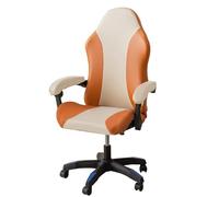 JinZao Copri Sedia Gaming impermeabile,Coprisedia Gaming Elasticizzata Con Braccioli E Schienale,Antiscivolo Copri Sedia Da Ufficio in pelle, Design bicolore,Anti-olio e anti-graffio(F)