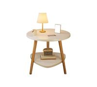 JinZao Tavolino Salotto In Legno Moderno, Tavolino Da Divano Rotondo, Con Piano In Legno A Doppio Strato, Impermeabile E Antimacchia, Per Camera Da Letto, Soggiorno E Ufficio(C,40X40X50CM)