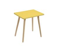 JinZao Tavolino Salotto Quadrato In Legno, Tavolino Da Divano Per Soggiorno E Camera Da Letto, Con Piano E Gambe In Legno, Elevata Capacità Portante, Stabile E Durevole(C)