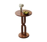JinZao Tavolino Salotto Rotondo In Legno Di Caucciù, Tavolino Da Divano Da Soggiorno Moderno In Stile Nordico, Piano E Base In Legno Massello, Protezione Con Vernice A Base D'acqua(A)