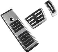 Jiong Auto Acciaio Inossidabile Pedali per Audi A4 B9 A5 F5 2016 - 2022 Berline Sport LHD, Auto Pedali Frizione Gas Freno Non-Slip Copertura del Pedale Pad Pedaliera Auto,AT with Rest