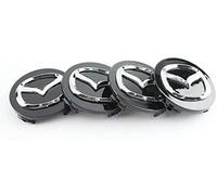 JIOPEDF 4 Tappi Coprimozzo Centrale per Mazda Speed MS MX3 CX3 CX5 2 3 6 323 626 RX8 RX7 56MM, Cerchi Coppette Coperchio Centrale del Coperchio della Ruota dell' Auto Copricerchi