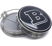 JIOPEDF 4 Tappi Coprimozzo Centrale per Smart Brabus 75MM, Cerchi Coppette Coperchio Centrale del Coperchio della Ruota dell' Auto Copricerchi,B