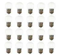 Jiotouhu Confezione da 20 lampadine a LED colorate 2 W E27 G45, lampadine a LED colorate da golf, per decorazione della casa, giardino, feste, matrimoni, Natale, celebrazioni, copertura in vetro,